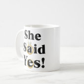 「イエス!」婚約リング ブライド・トゥ・ビー マグ (正面左)