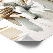 イエス,子羊 – 水彩画クリスチャン・アートとフェイイ ポスター (角)