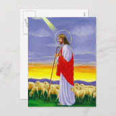 イエス、宗教的なイースターカード シーズンポストカード (正面/裏面)