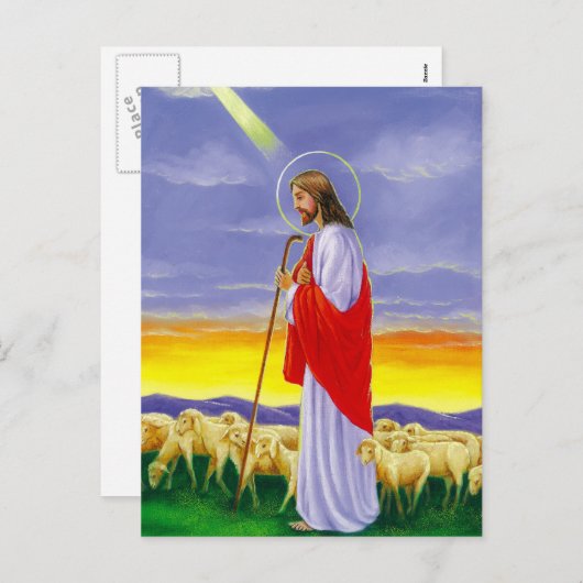 イエス、宗教的なイースターカード シーズンポストカード (正面/裏面)