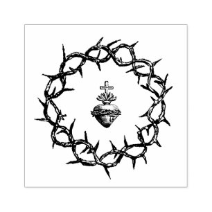 イエス·宗教的なトーン聖ハートの王冠 ラバースタンプ