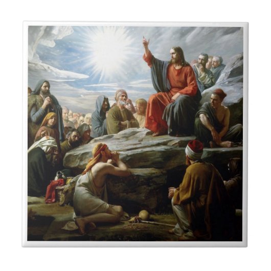 イエス、山の説教、 タイル (正面)