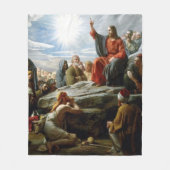 イエス、山の説教、 フリースブランケット (正面)