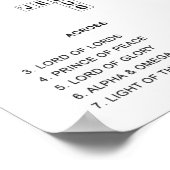 イエス、常に答えクリスチャン信仰クロスワード ポスター (角)