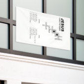 イエス、常に答えクリスチャン信仰クロスワード 横断幕 (ビルの外側)