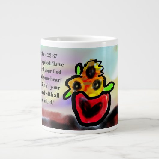 イエス 愛 周り ジャンボコーヒーマグカップ (正面)