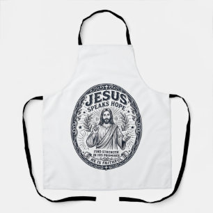 イエス 手話 障害者コミュニティ 包含Tシャツ キリスト教 エプロン