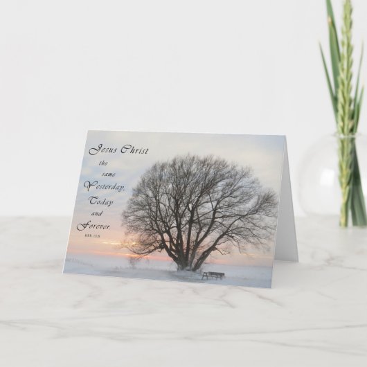 イエス，昨日，今日，永遠 – 聖なる書物、 経典カード サンキューカード (正面)
