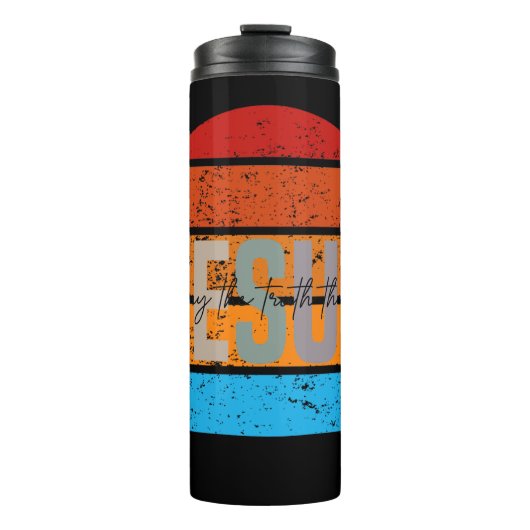 イエス、真実と人生の夕日の道 タンブラー (正面)