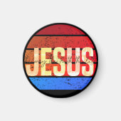 イエス、真実と人生の夕日の道 マグネット (正面)