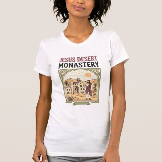 イエス 砂漠 修道院 イエス 砂漠 修道院 キリスト Tシャツ (正面)