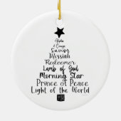 イエス/神のクリスマスの飾りの名前 セラミックオーナメント (裏面)