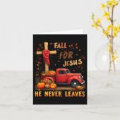 イエス 私の好きな季節 秋 クリスチャン 感謝祭 カード (黄色い花)