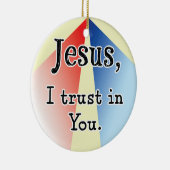 イエス、私はあなたを信頼する:神の慈悲 セラミックオーナメント (右)