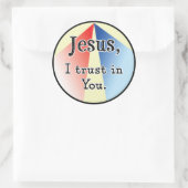 イエス、私はあなたを信頼する:神の慈悲 ラウンドシール (バッグ)