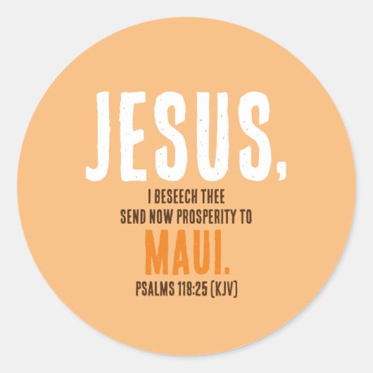 「イエス、私は汝を待つ」 – 感謝祭の日の色 ラウンドシール (正面)