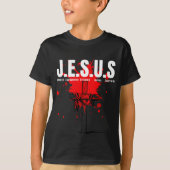 イエス - 精神的なゴスペルを少年たちに祈る Tシャツ (正面)