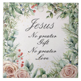 イエス、素晴らしギフト無し、愛素晴らし無し、クリスマス タイル