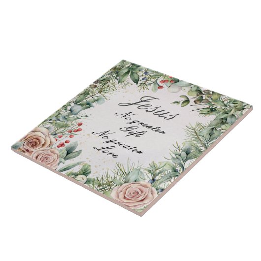 イエス、素晴らしギフト無し、愛素晴らし無し、クリスマス タイル (側面)