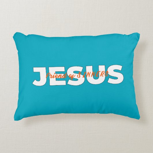 イエス。罪人の友人。 アクセントクッション (正面)