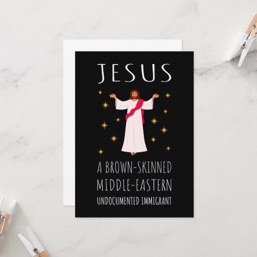 イエス・茶色の肌・不法滞在の移民Ⅰ カード (正面/裏面インサイチュ)