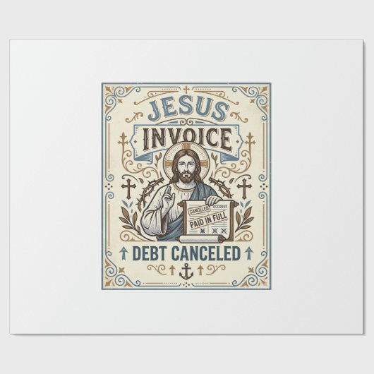 イエス 請求書 借金 帳消し イエス 請求書 借金 ラッピングペーパー (フラット)