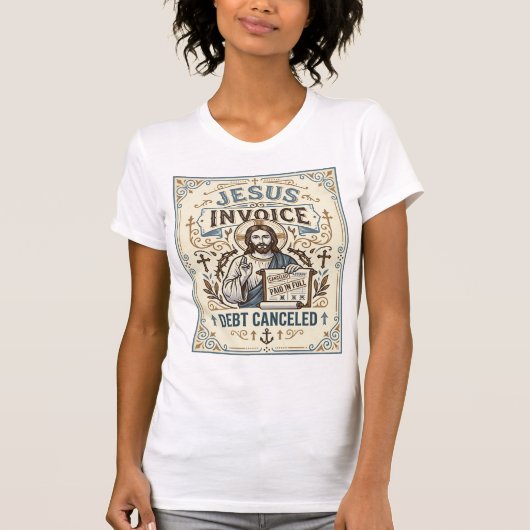 イエス 請求書 借金 帳消し イエス 請求書 借金 Tシャツ (正面)