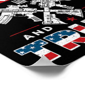 イエス。銃を撃て。そしてトランプ2020国旗 ポスター (角)