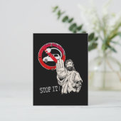 イエス、電気自動車にノーと言う ポストカード (スタンド正面)