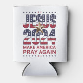 イエス 2024 アメリカを再び祈りの国に 缶クーラー (正面)
