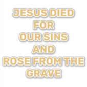 イエス(Jesus) _The Gospelメッセージカー シール (正面)