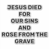 イエス(Jesus) _The Gospelメッセージカー シール (正面)