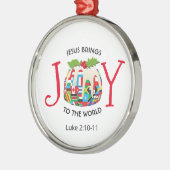 イエス | JOY TO the WORLD |クリスチャン |クリスマス メタルオーナメント (左)