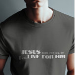 イエスTシャツ Tシャツ<br><div class="desc">混成シンプル書スタイリッシュとミニマルタイポグラフィのクリスチャンTシャツ。このトレンディーモダン、信仰のデザインは完璧な贈り物とファッション声明である。#christian #religion #scripture #faith #bible #jesus</div>