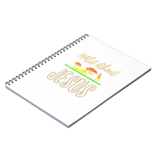 イエスVbsメンズウィメンズキッズワイルドイエスキリスト ノートブック (左側)