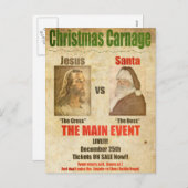 イエスvsサンタ シーズンポストカード (正面/裏面)