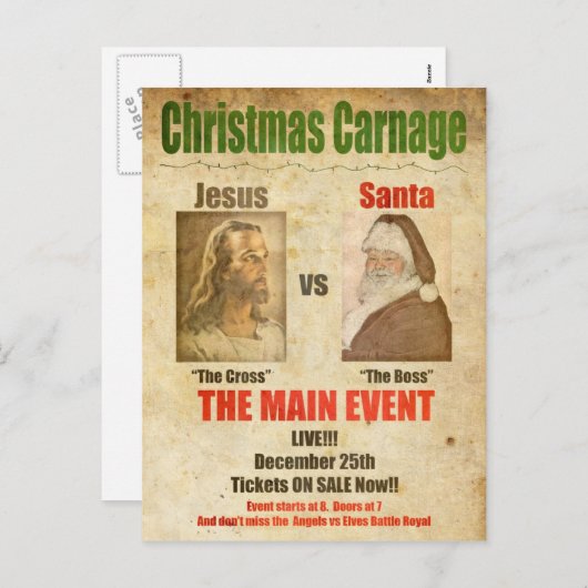 イエスvsサンタ シーズンポストカード (正面/裏面)