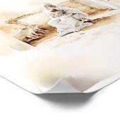 イエズウォーターカラーアートプリントセレーヌソリシアルホーム ポスター (角)