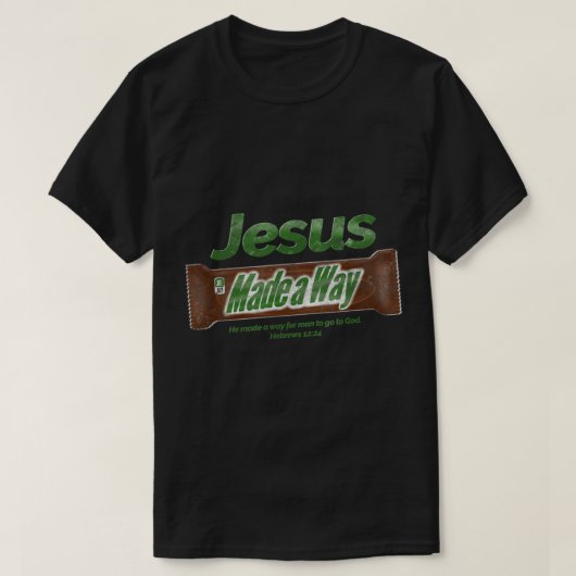 イエズキャンディバークリスチャンギフト Tシャツ (デザイン正面)