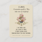 イエズサリーハートヴァージンメアリー祈りの言葉 プレイスカード (裏面)