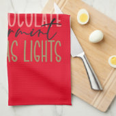 イエズジンジャーパン熱チョコレートクリスマスライト キッチンタオル (四つ折り)