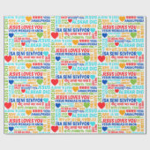 イエズスがあなたを愛する言語ラッピング紙 ラッピングペーパー (フラット)