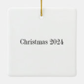 イエズスがエッチングアートクリスマスオーナメント セラミックオーナメント (裏面)