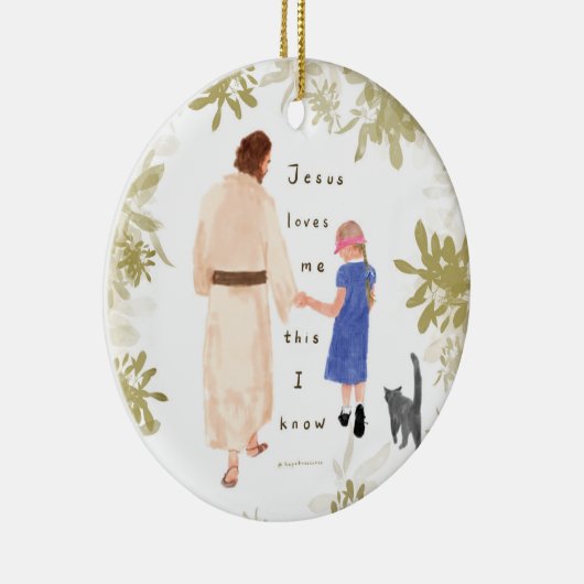 イエズスが私を愛するクリスマスセラミックオーナメント セラミックオーナメント (右)