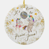 イエズスが私を愛するクリスマスセラミックオーナメント セラミックオーナメント (裏面)