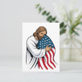イエズスのアメリカ国旗 ポストカード (スタンド正面)
