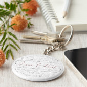 イエズスのスクリプトのタイポグラフィキーチェーンの名前 キーホルダー (側面)