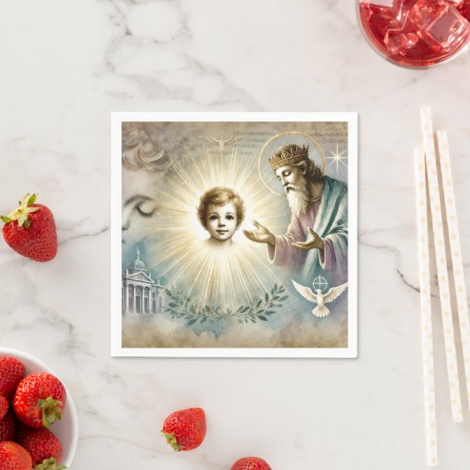 イエズスのデコパージュの水彩聖書の予言 スタンダードカクテルナプキン (インサイチュ)