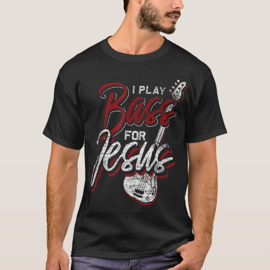 イエズスのバスストクリスチャン・ベース奏者バスギター Tシャツ (正面)