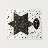 イエズスのボタンの名前のためのクリスマスのアドベントアート タペストリー (正面(横))